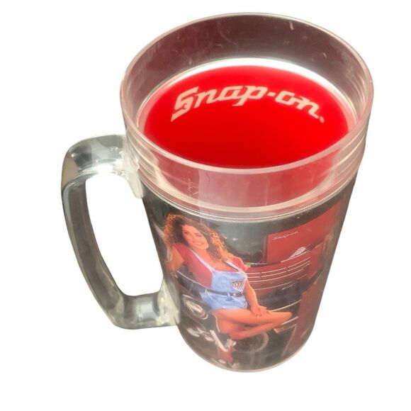 Vintage SNAP-ON Tools Thermo-Serv Plastic Mug Beer Coffee Anita Jan Feb 1992 - Picture 10 of 11